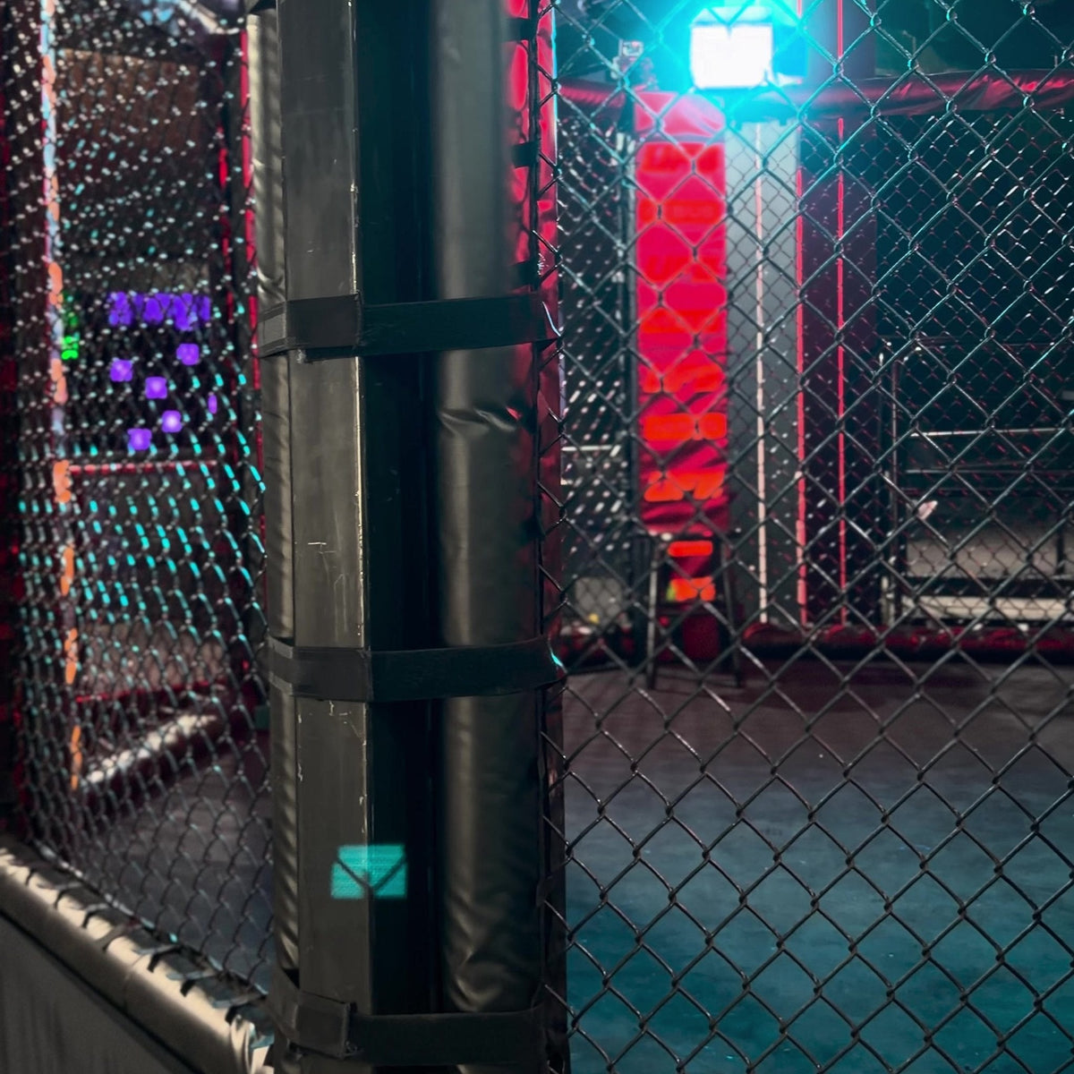 PROLAST MMA cage fence panel and padded post