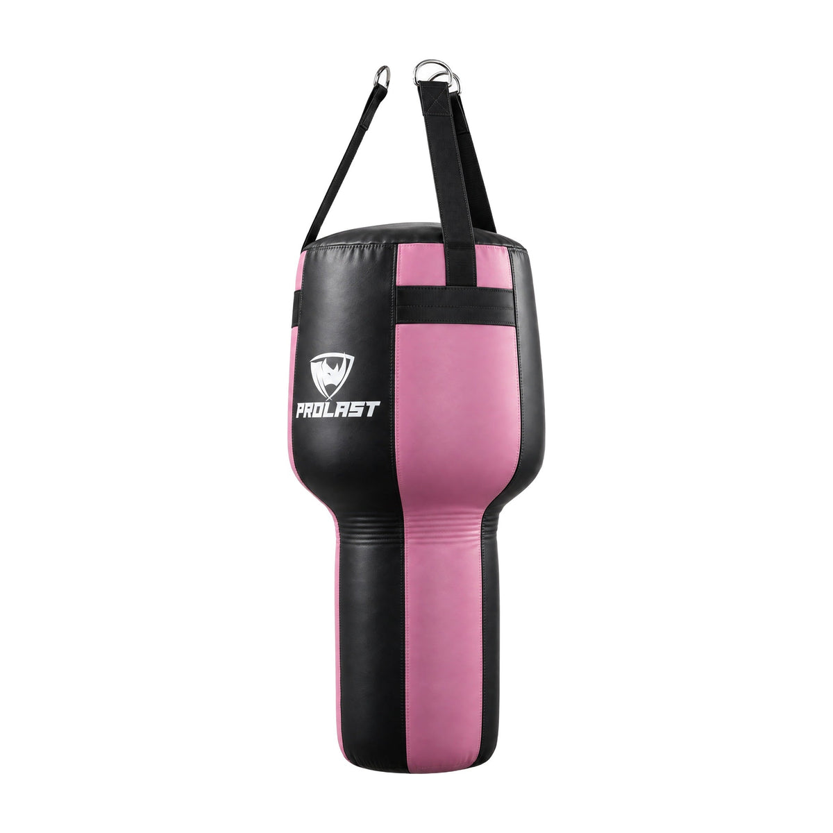 PROLAST black and pink angle heavy bag turned to show a side panel