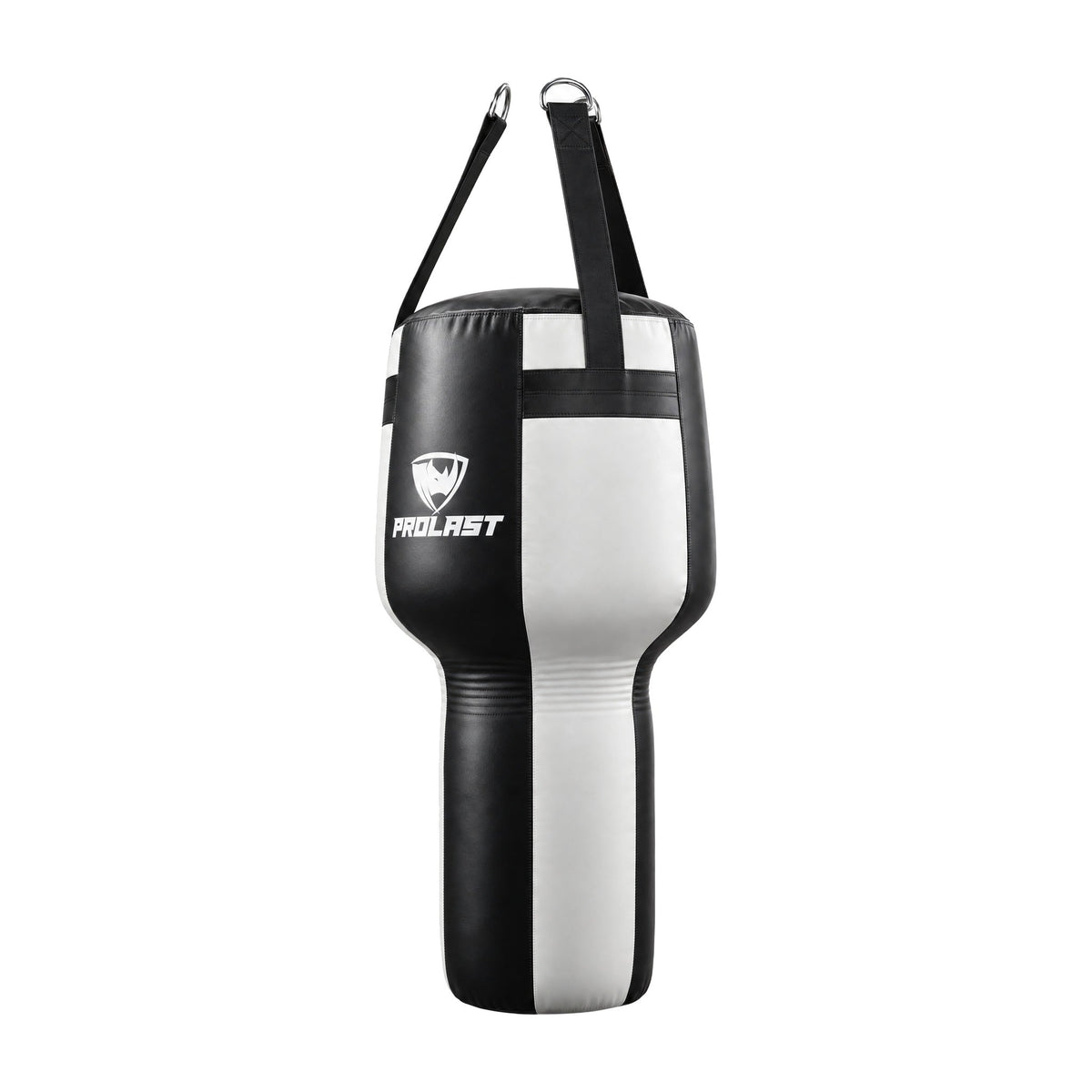 PROLAST black and white angle heavy bag turned to show a side panel