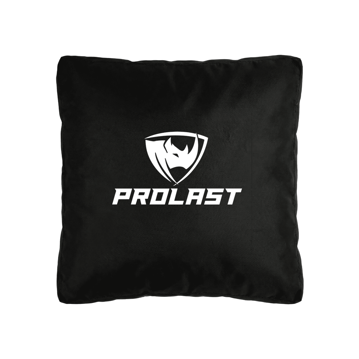 PROLAST filled 55 lb sand bag for heavy bag stands, a black square bag with the PROLAST rhino logo