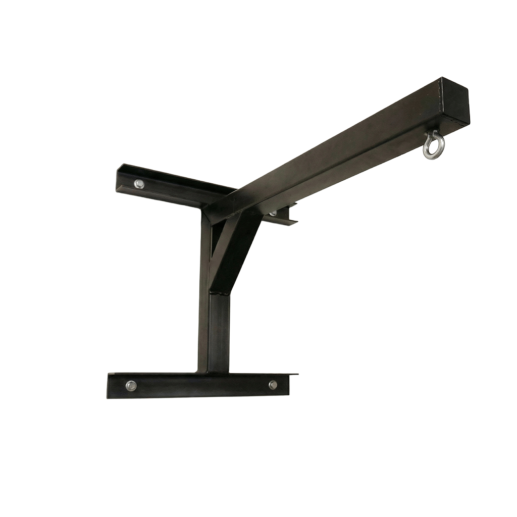 PROLAST heavy bag wall mount on its own, black steel frame with the hanging eye at the end of the arm