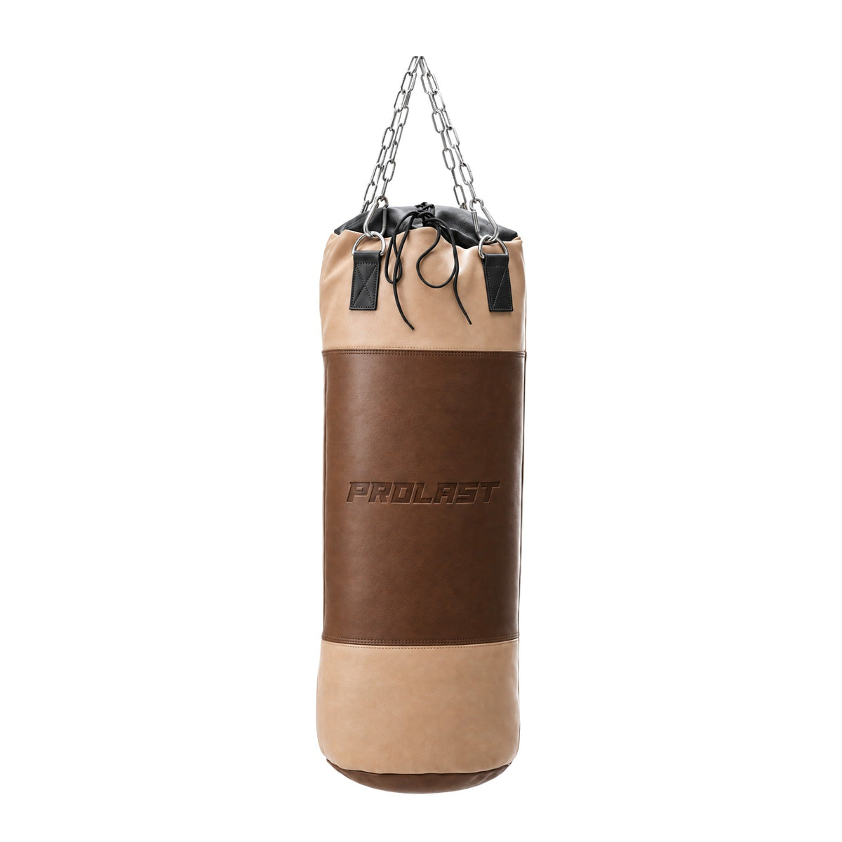 PROLAST Multi-Panel Leather Heavy Bag - Brown / Tan, front