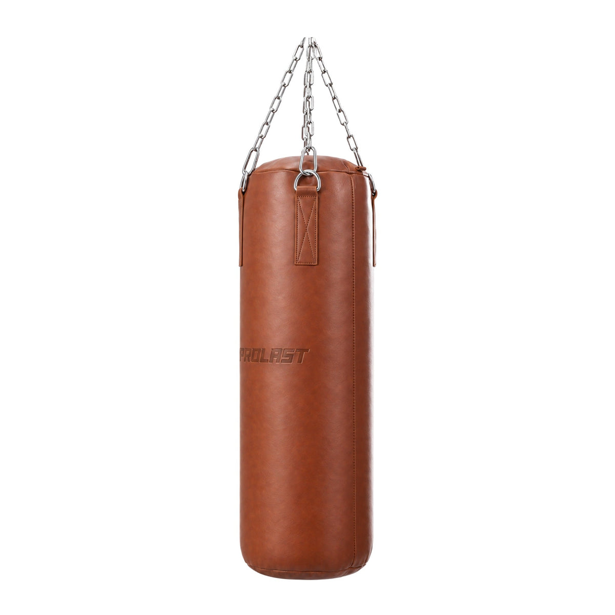 PROLAST Seamless Saddle Brown Leather Heavy Bag, seen from the side
