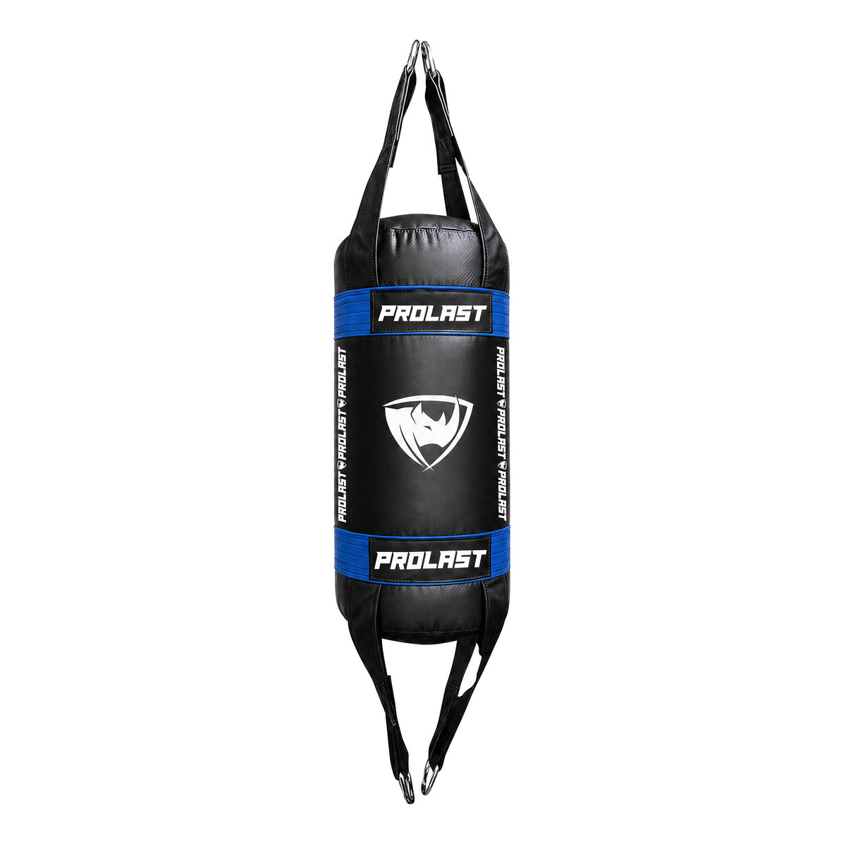 PROLAST small double end bag, black with blue bands and the PROLAST rhino shield