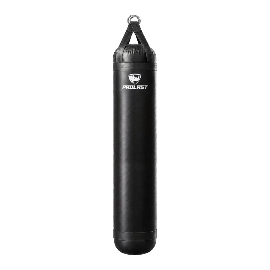 PROLAST 6 ft 150 lb stock heavy bag, black, front view with the PROLAST logo