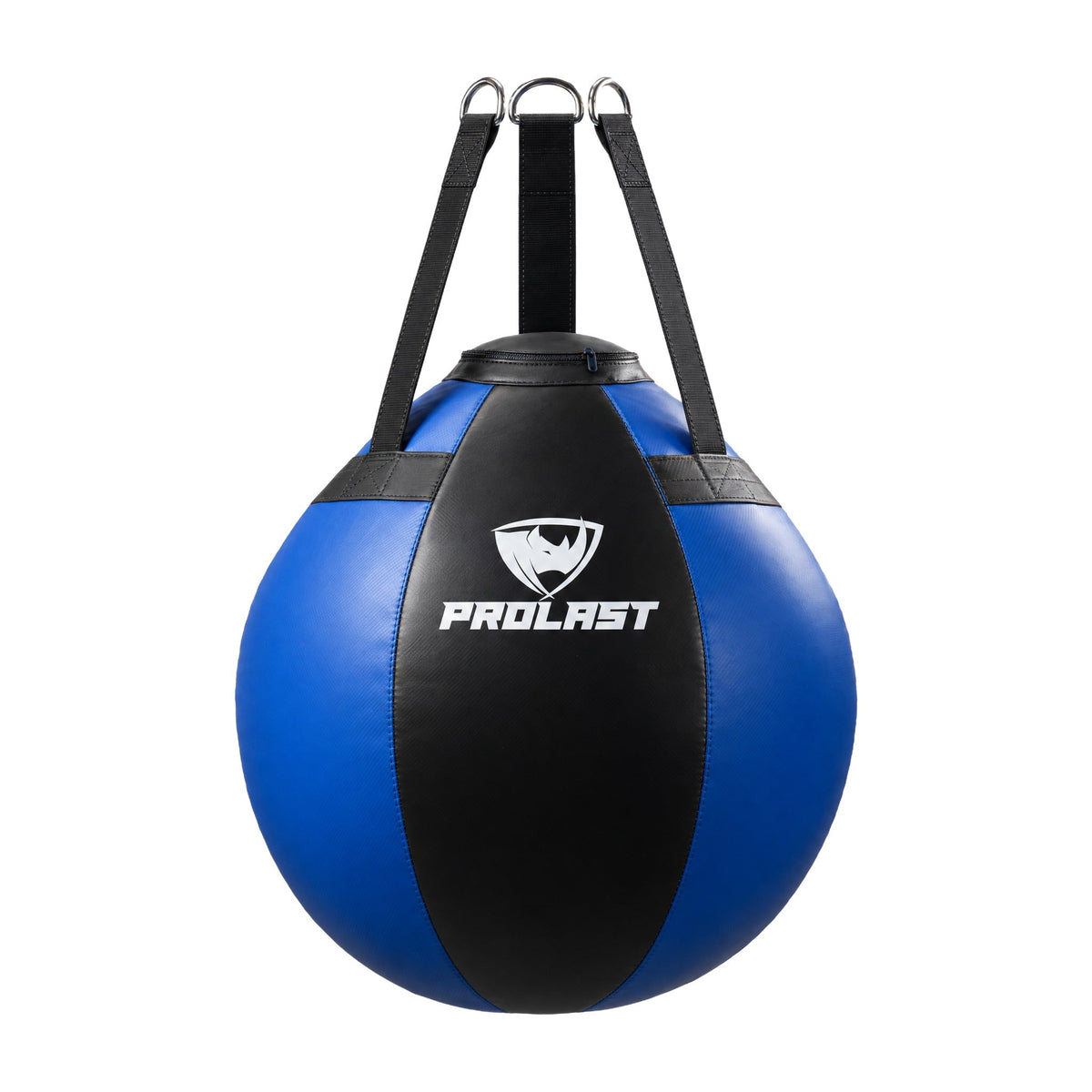 PROLAST black and blue wrecking ball heavy bag, front