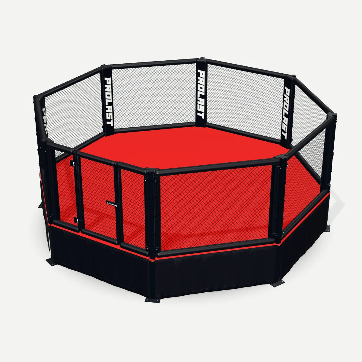 PROLAST custom octagon MMA cage, 20’ × 20’, 3 ft platform