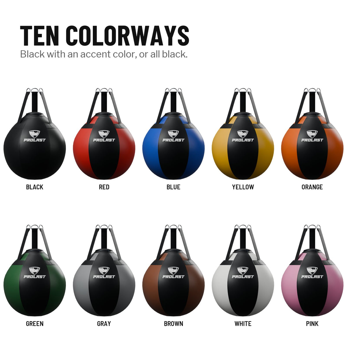 PROLAST wrecking balls in ten colorways