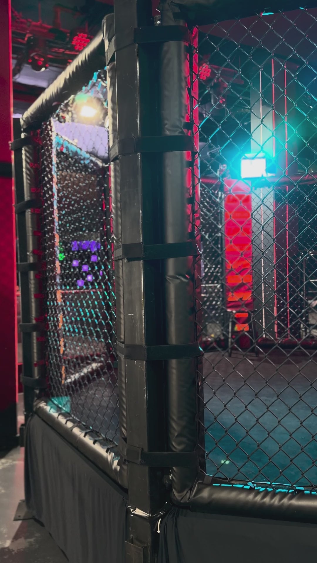 PROLAST MMA cage fence and padded posts