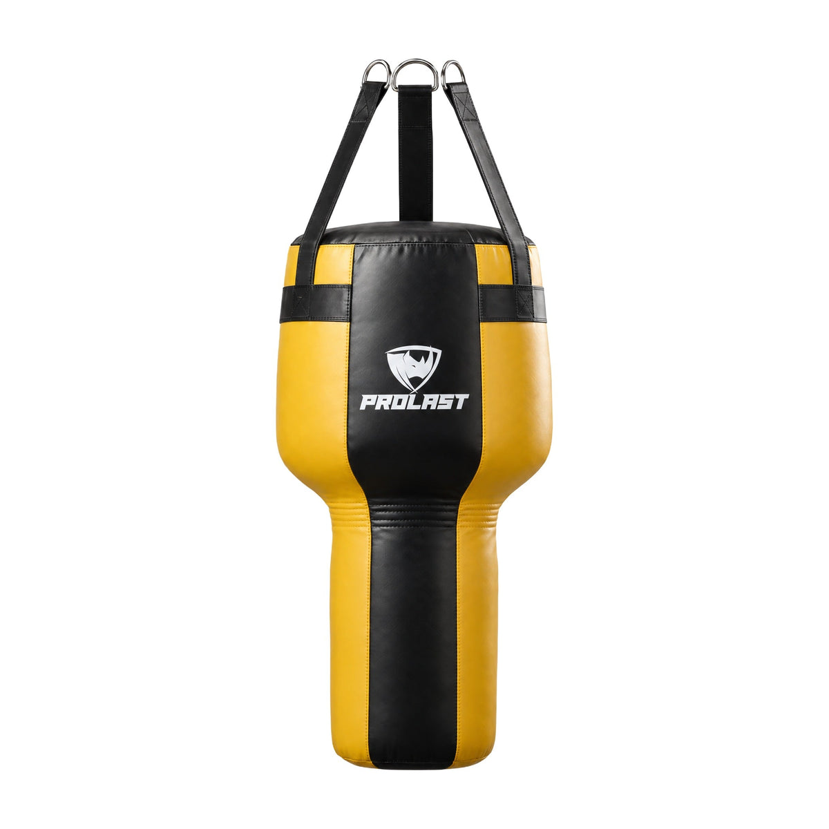 PROLAST black and yellow angle heavy bag, front