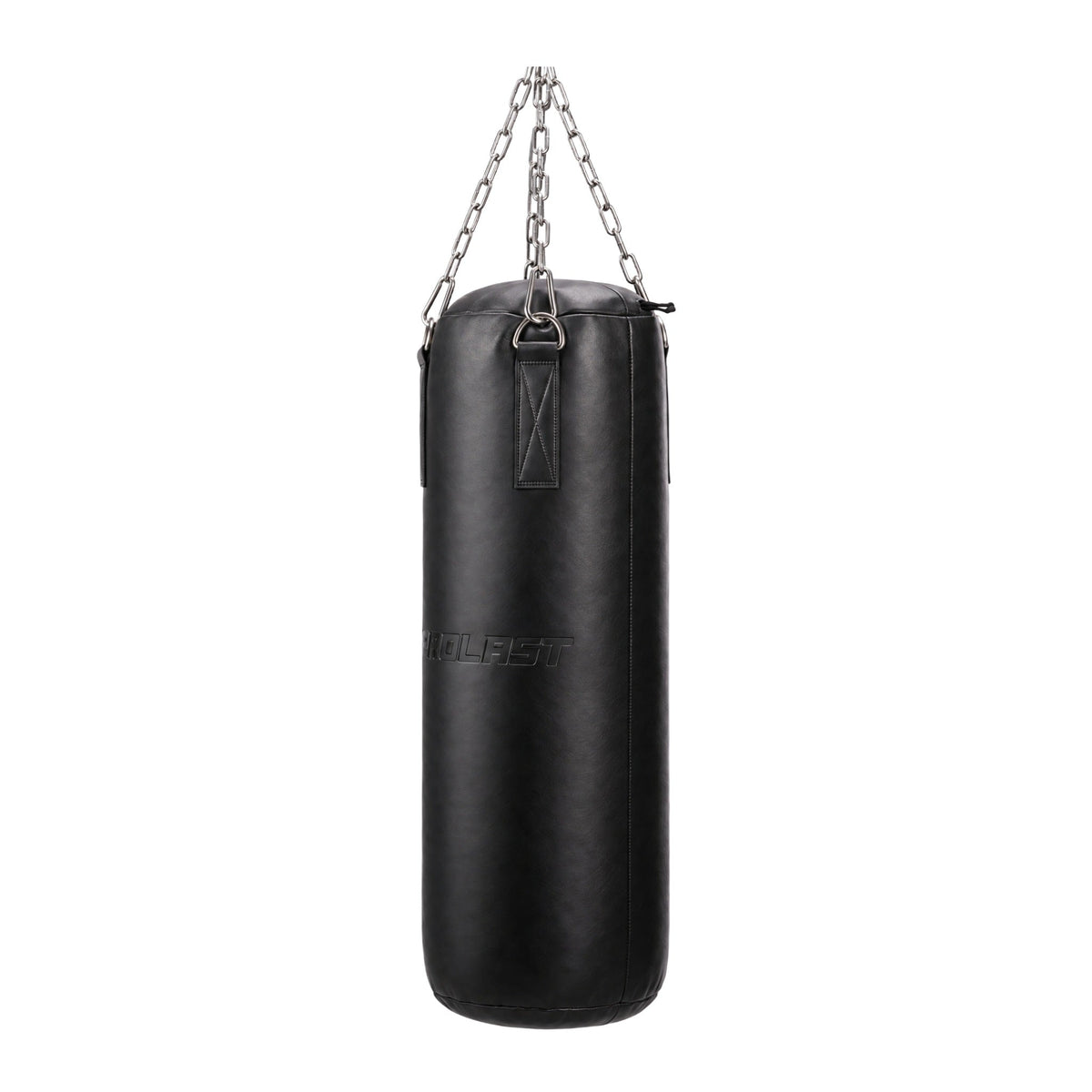 PROLAST Black Leather Heavy Bag, seen from the side