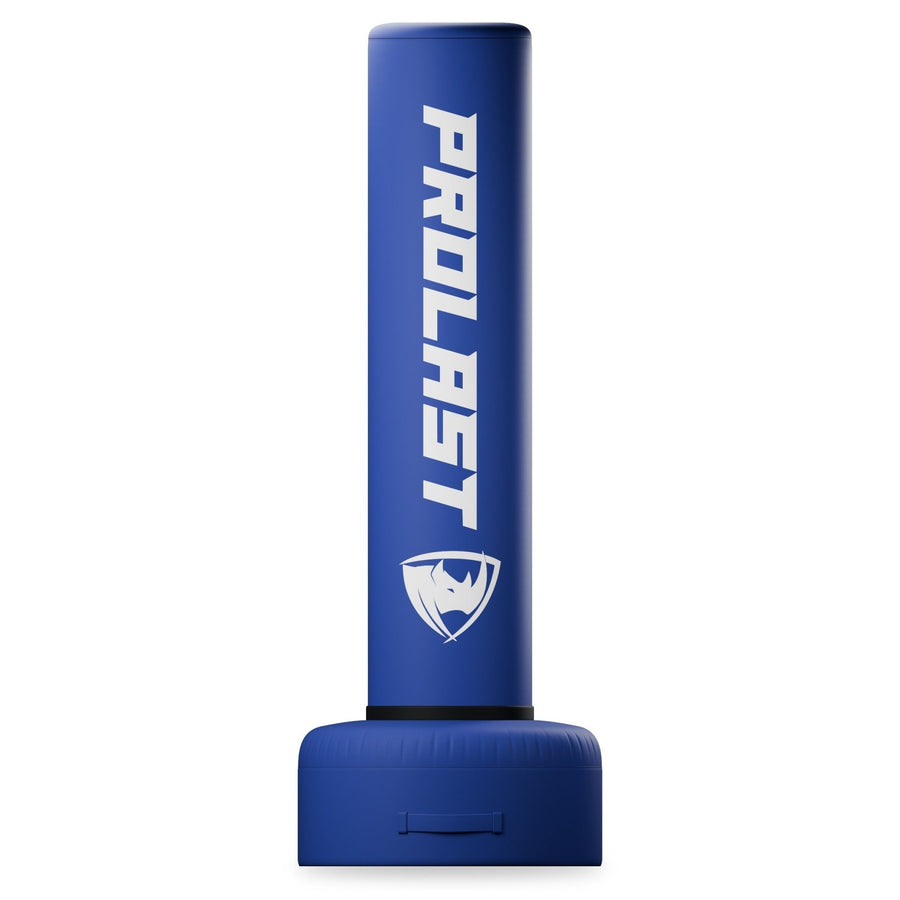 PROLAST 6 ft freestanding punching bag in blue, front view