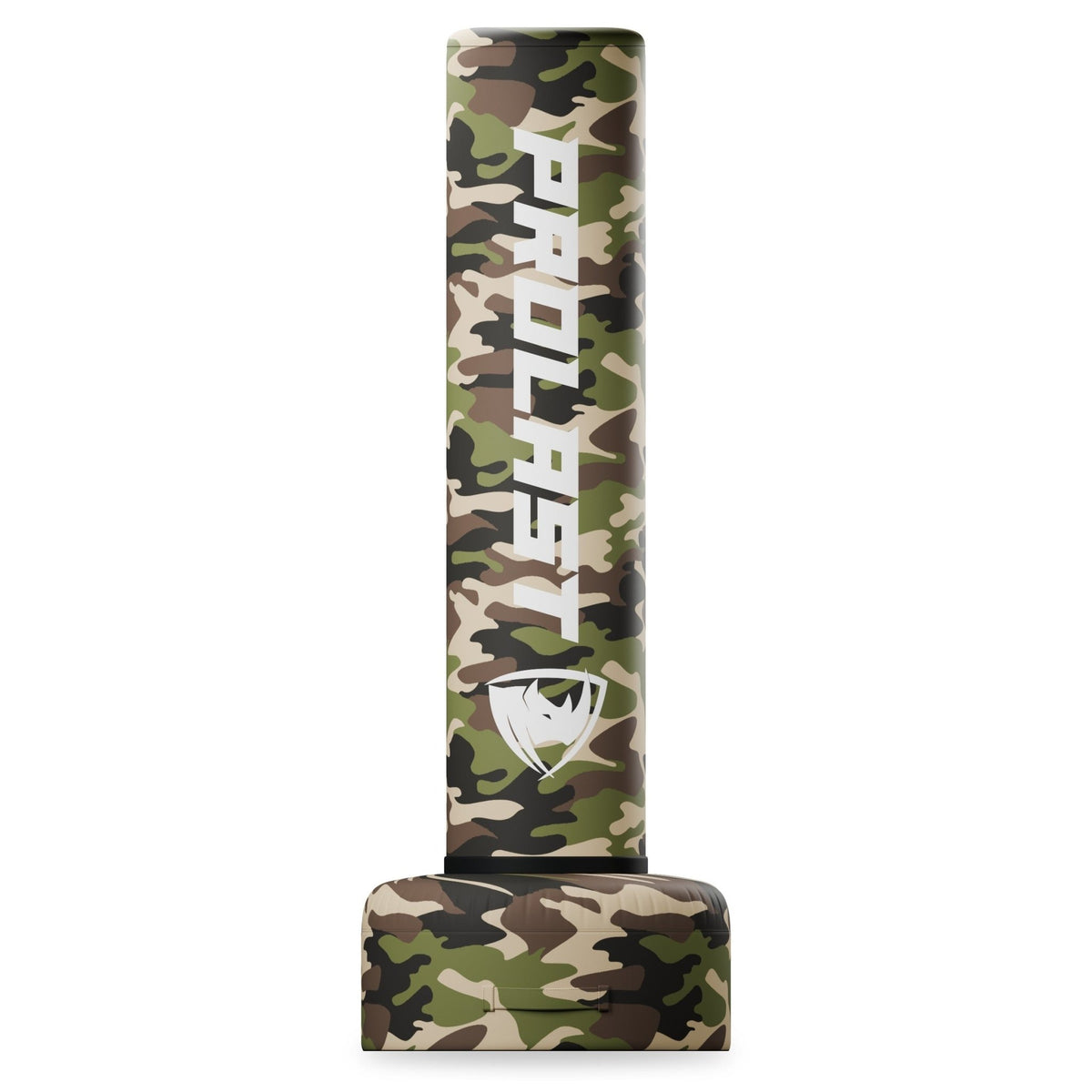 PROLAST 6 ft freestanding punching bag in camo, front view