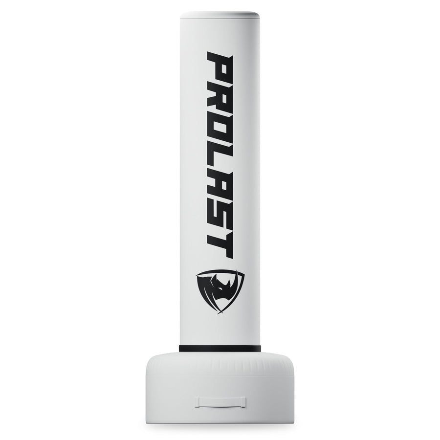PROLAST 6 ft freestanding punching bag in white, front view