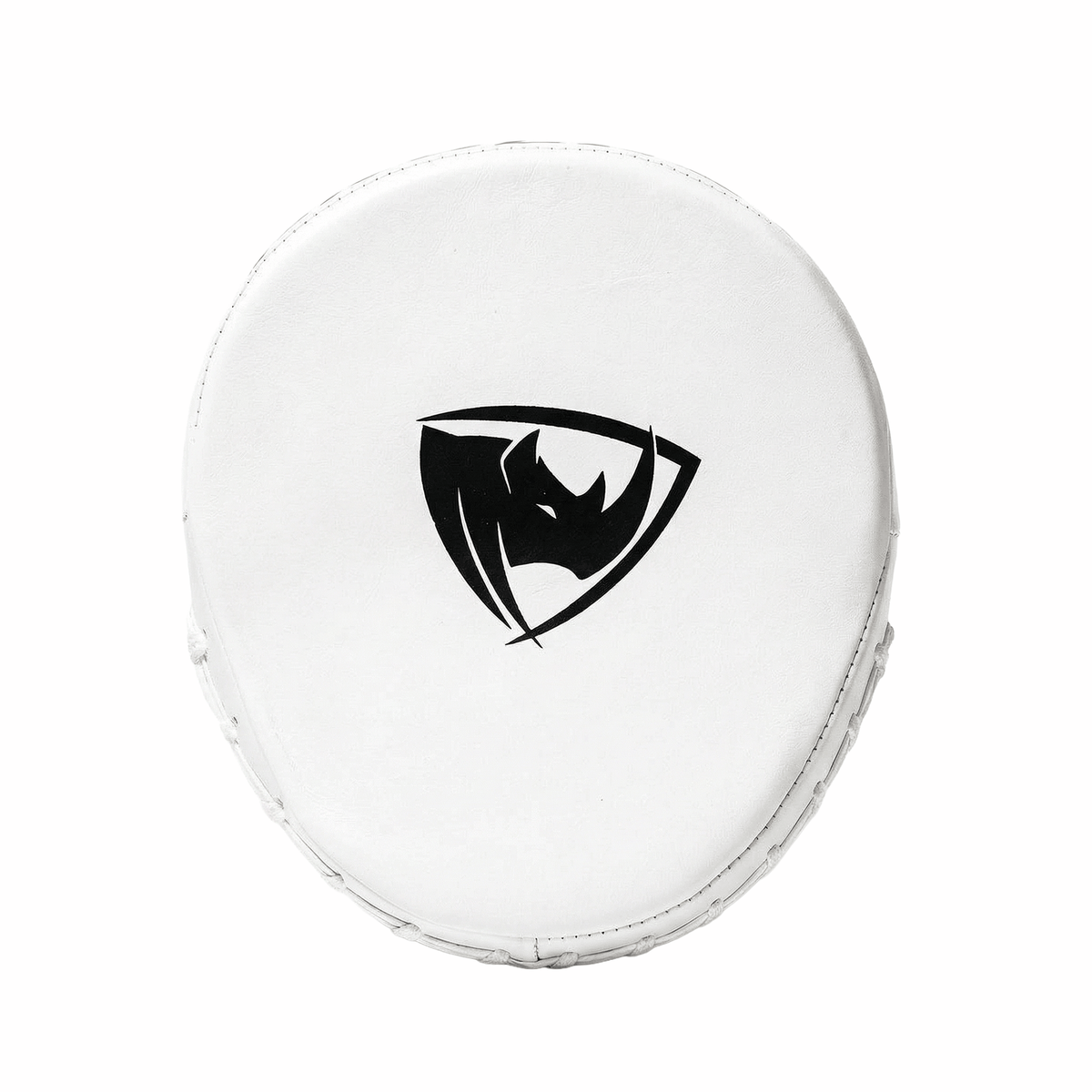 PROLAST speed mitts in white, single mitt face-on with the black rhino shield logo