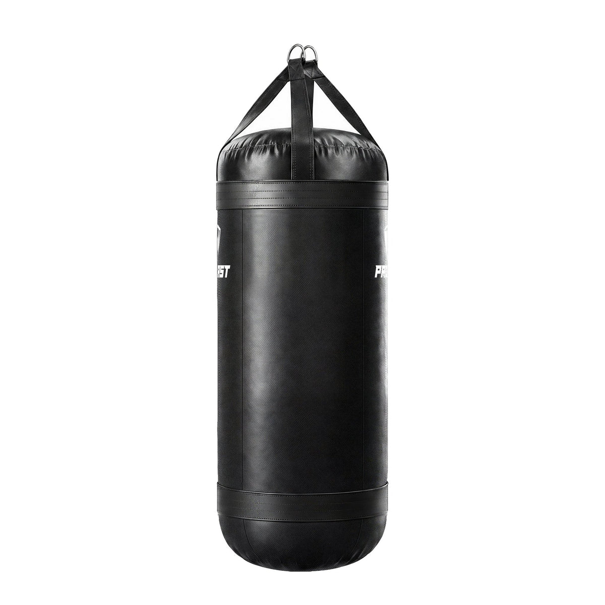 PROLAST 4 ft XL 150 lb stock heavy bag, black, side panel view, 4-panel construction