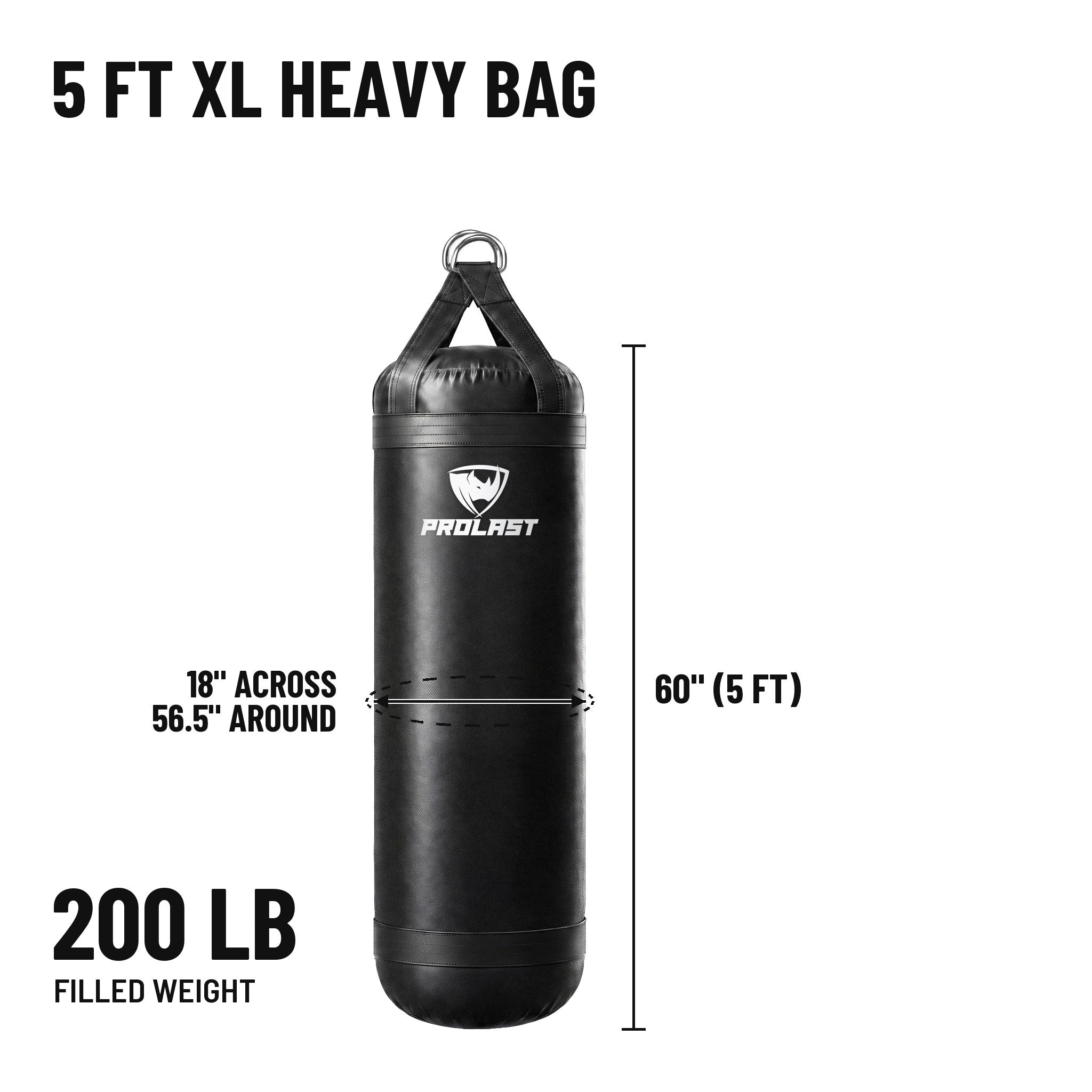 PENALTY RAÇA BRASIL ボストンバッグ ブラック Prolast Stock 5ft XL 200lb Heavy Bag - Black