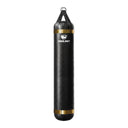 PROLAST 6 ft 150 lb stock heavy bag, black with gold alligator trims, front view with the PROLAST logo