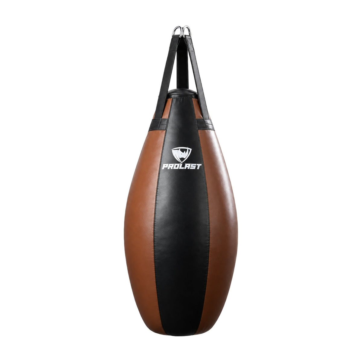 PROLAST black and brown teardrop heavy bag, front