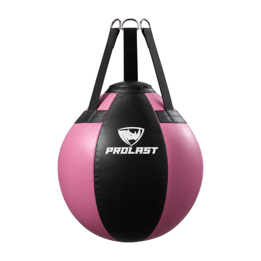 PROLAST black and pink wrecking ball heavy bag, front