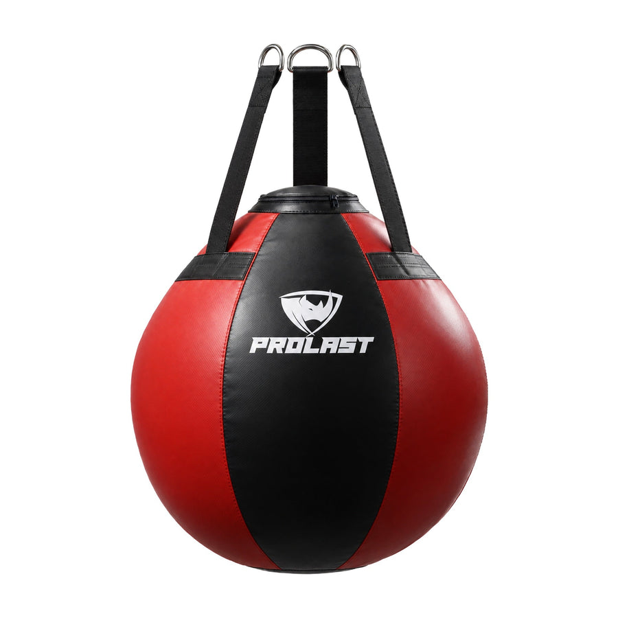 PROLAST black and red wrecking ball heavy bag, front