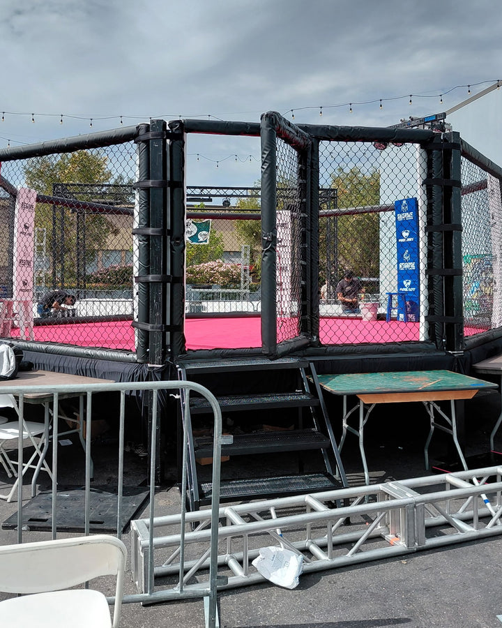 MMA cage, outdoor event