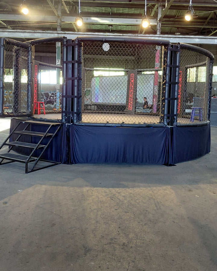 MMA cage with stairs