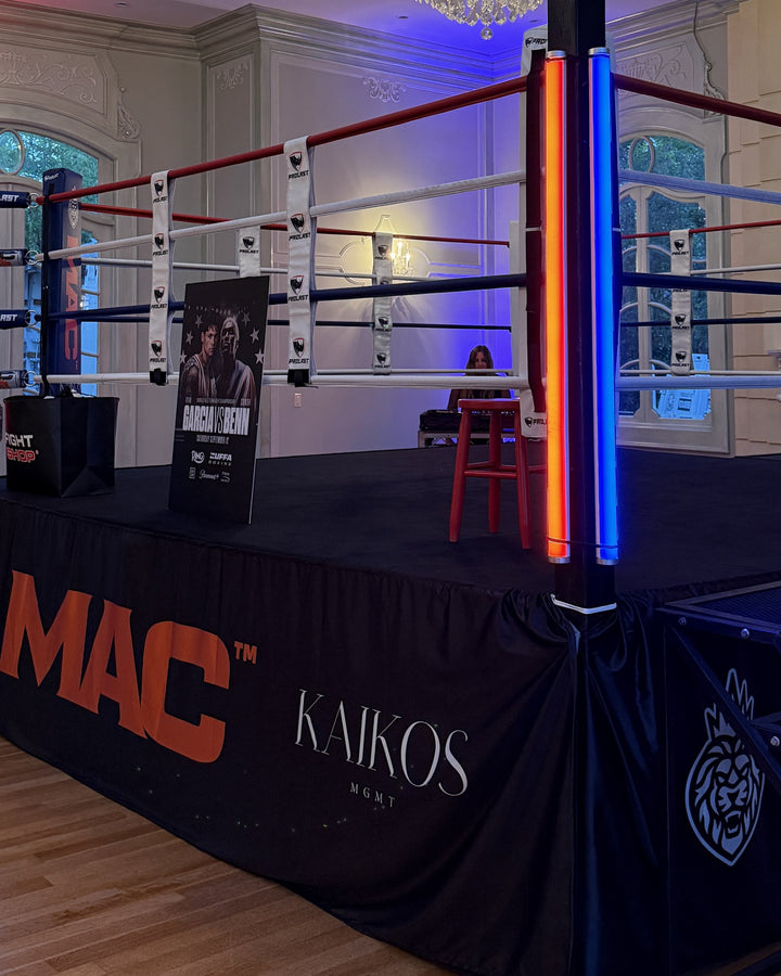 At a boxing event