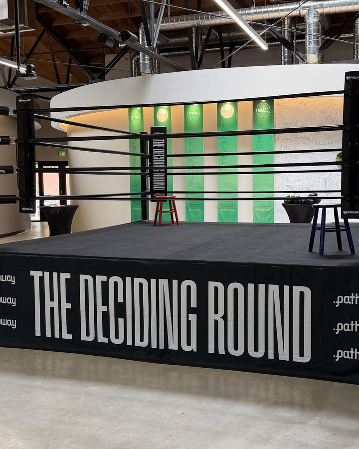 Boxing ring, event hall