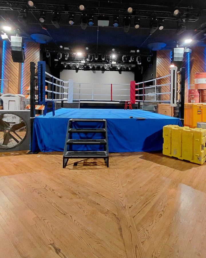 On a studio set