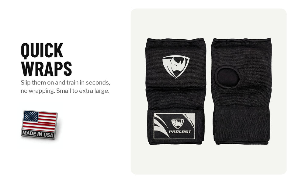 Quick wraps: slip them on and train in seconds, no wrapping; small to extra large