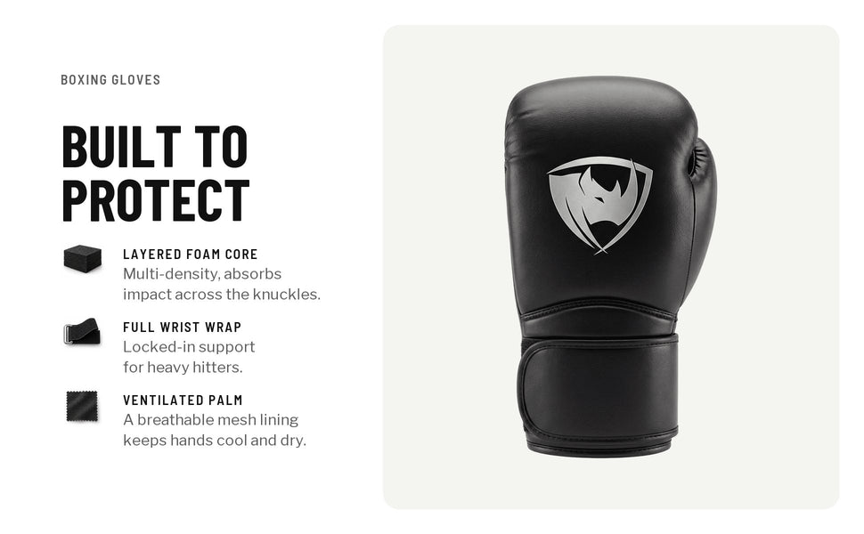 Built to protect, one black SFX glove: a layered multi-density foam core absorbs impact across the knuckles; a full wrist wrap for locked-in support; a ventilated palm with a breathable mesh lining keeps hands cool and dry