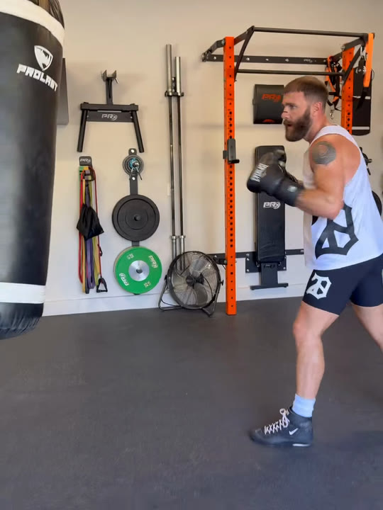 Caleb Plant working his custom black CP heavy bag, made by PROLAST