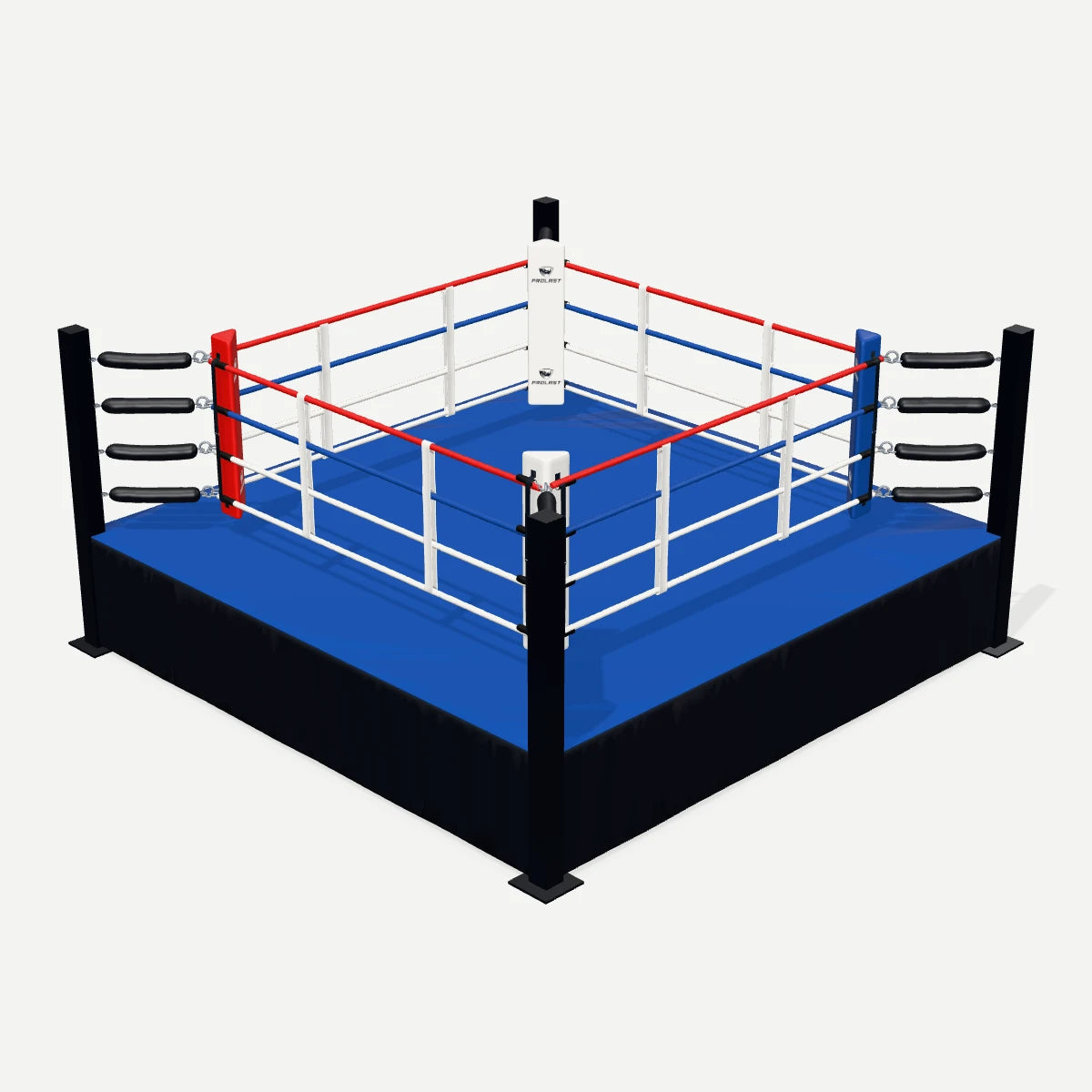 PROLAST custom boxing ring, 16 × 16, 3 ft platform