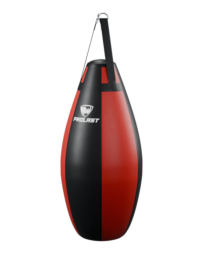 A black and red PROLAST teardrop bag