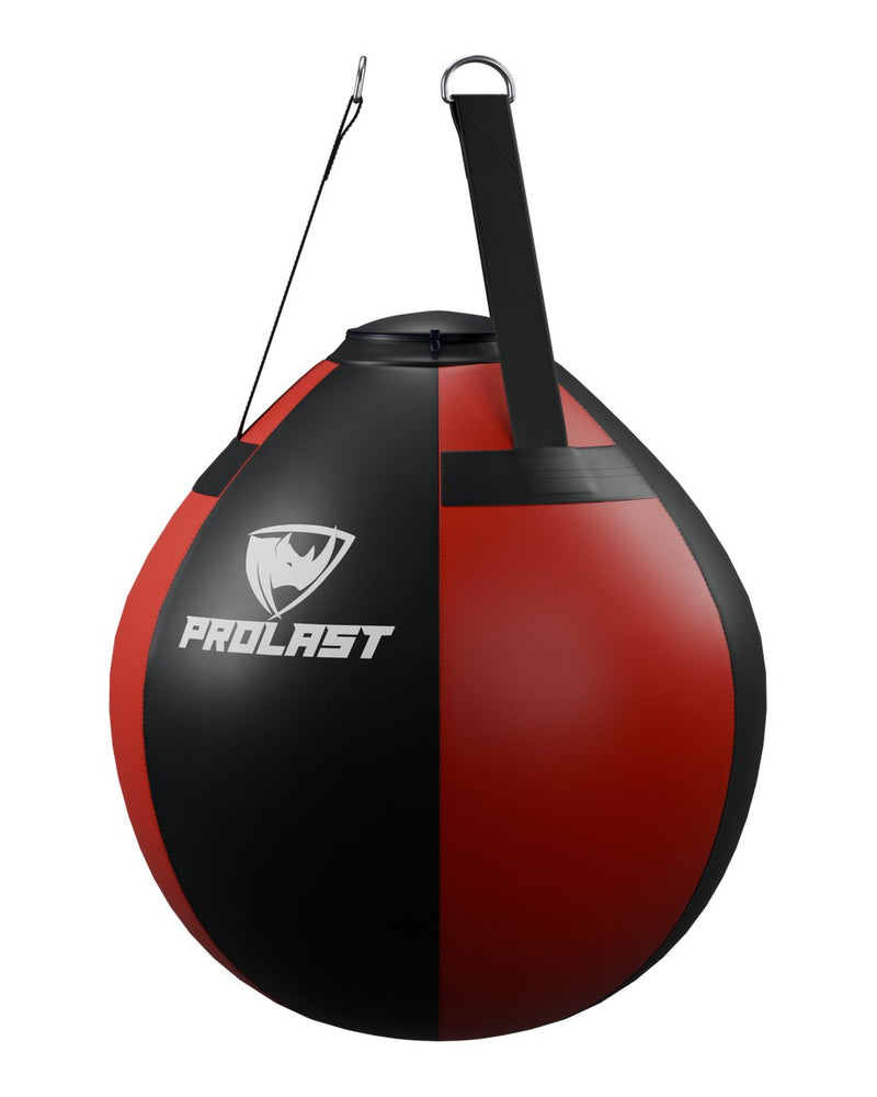 A black and red PROLAST wrecking ball